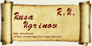 Rusa Ugrinov vizit kartica